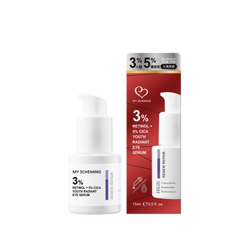 【我的心機】3%A醇+5%積雪草青春煥采亮眼精華(15ml/瓶)