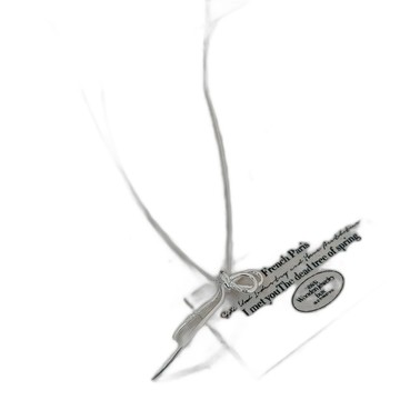 KT DADA 蝴蝶結項鍊 女生禮物 閨蜜禮物 純銀項鍊 蛇骨鍊 銀飾 日系項鍊 129