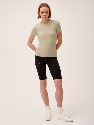 PANGAIA - Women's 365 Lightweight Rib T-Shirt - maitake beige - XL XL