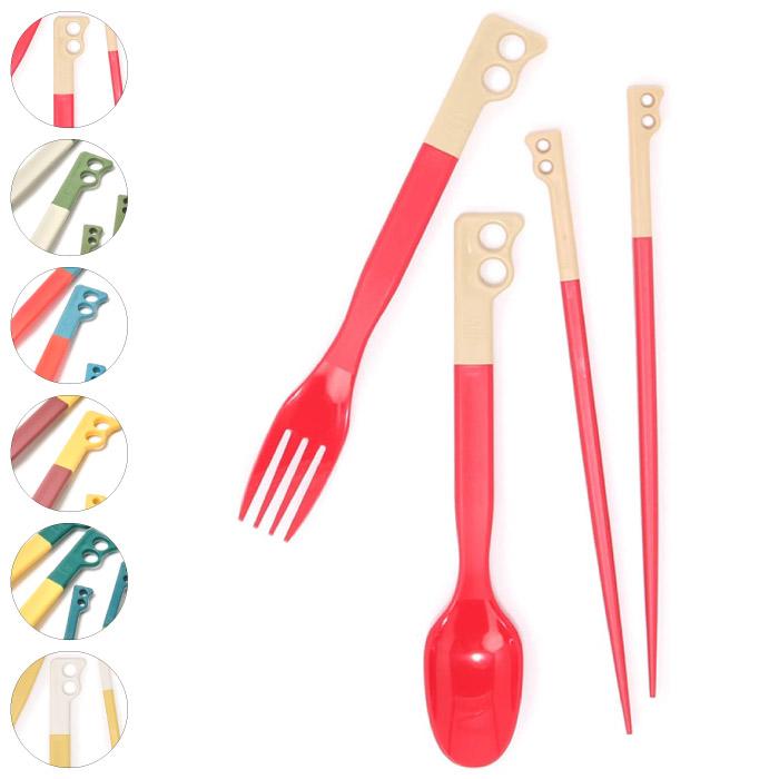 CHUMS チャムス Camper Cutlery Set キャンパーカトラリーセット 3点セット スプーン フォーク お箸 食器 軽量 キャンプ CH62-1734