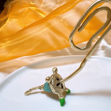 僅一個手工 純黃銅 海裡小生物迴紋針 提醒你 文具 辦公