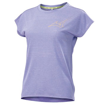 美津濃 Mizuno 女款 路跑 短袖 T恤 J2TAA70968 鳶尾紫