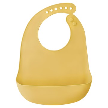 Pureal 純真兔 嬰兒矽膠圍兜  芥末黃  1個  1入