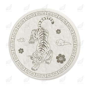珪藻土超吸水杯墊(白虎)杯墊 珪藻土杯墊 吸水杯墊 可吸水 送禮小物 婚禮小物 企業送禮 紀念品