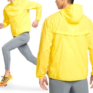 NikeAs Uv Rpl Stride Jacket 男款 黃色 防潑水 運動 連帽 外套 HV4549-718