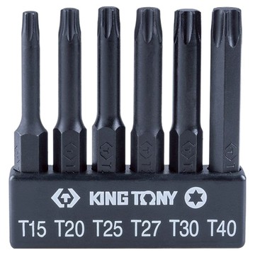 KING TONY 金統立 專業級工具 星型電動起子頭6件組 KT1004A6TQ 1/4吋 50mm  1組