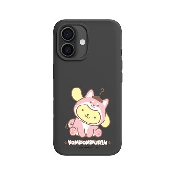 iPhone 16 SolidX 黑 - 三麗鷗-布丁狗30週年 PomPomPurin (30th Anniversary) - 柴犬變裝