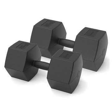 EGOJIN 黑色六角啞鈴  10公斤  2個