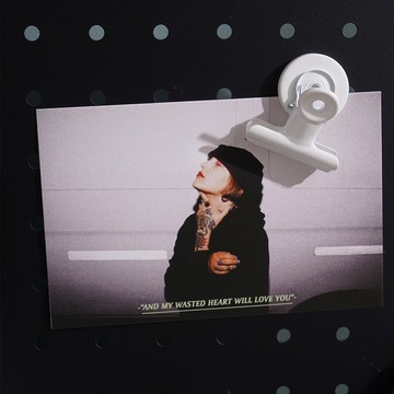 洞洞板配件磁貼夾子文件固定票夾燕尾夾長尾夾