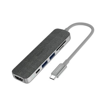 VOKAMO Type-C 鋅合金6埠擴展集線器(PD+2*USB+HDMI+TF/SD)