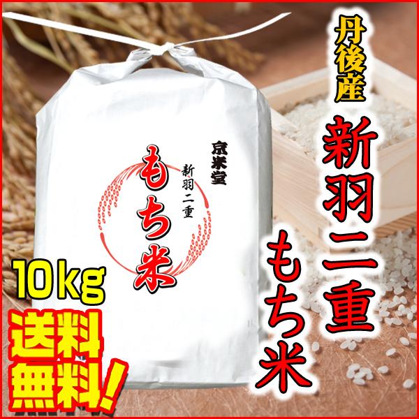 新米 もち米 10kg 送料無料 白米 京都産 新羽二重 5kg×2袋 令和5年産