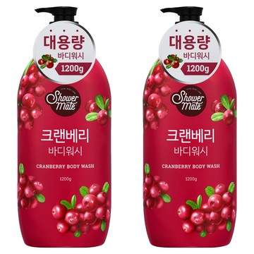 Shower Mate 微風如沐果香沐浴乳 蔓越莓 彈力美肌 1.2kg  2瓶