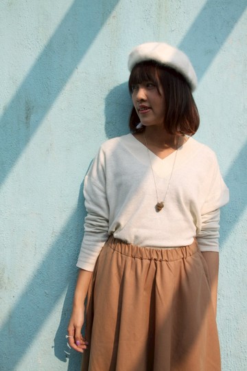 雕花粉晶, 藍光月亮石珠配 天然橡樹果實鍍銀項鍊