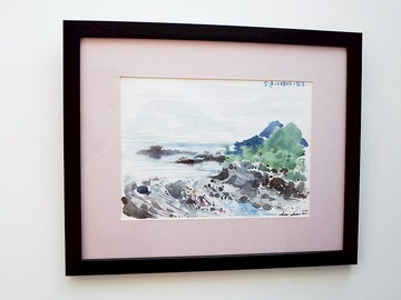 水彩原畫作品 環島旅行-花蓮寫生