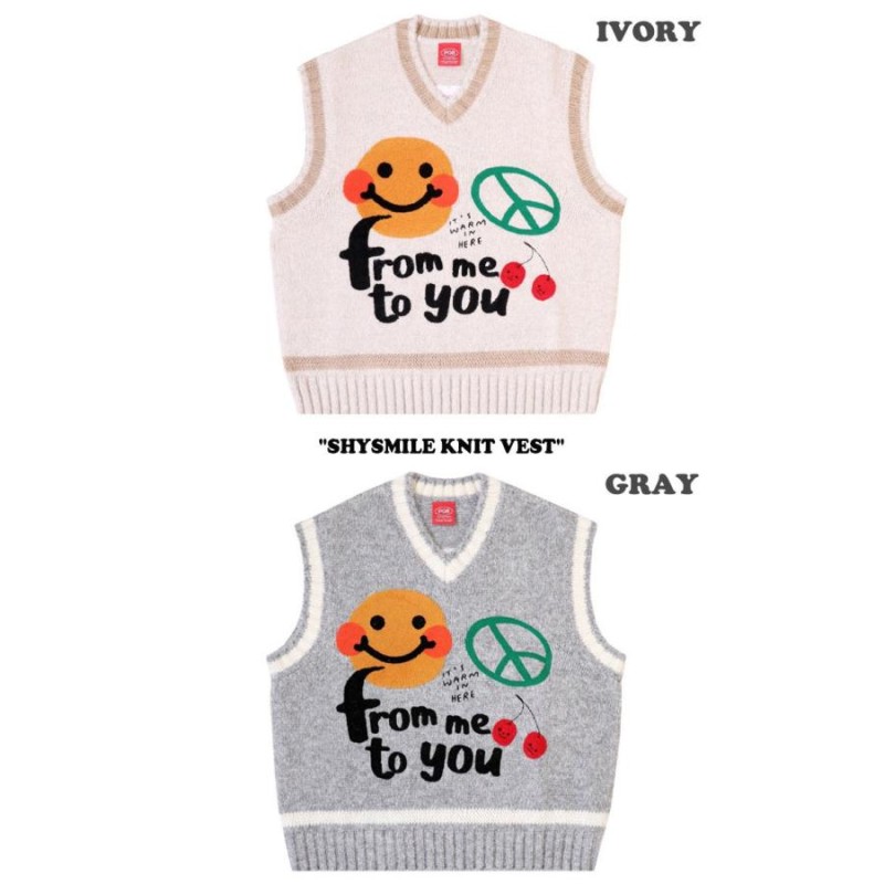 パラグラフ ベスト PARAGRAPH メンズ レディース SHYSMILE KNIT VEST