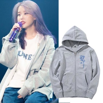 IU李知恩11周年演唱會專輯Love Poem周邊同款男女衛衣套頭連帽衫