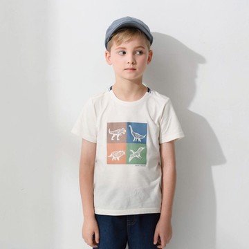 PIPPY侏儸紀恐龍印花T恤-米白 下5折