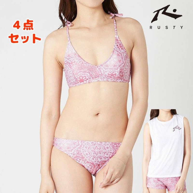 大感謝祭 水着 ラスティ（RUSTY）レディース水着 4点セット T