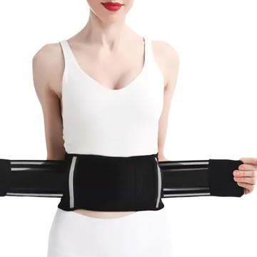 AOLIKES 奧力克斯 彈簧運動護腰 尼龍材質  L(100 x 17cm)  黑色  1個