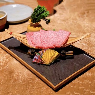 日式陶瓷料理餐具復古刺身盤創意烤肉拼盤和牛盤牛排盤大號長方盤