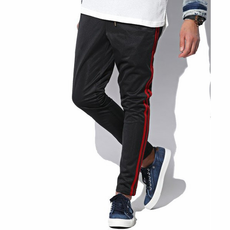 ラグスタイル ラインパンツ メンズ ジャージ パンツ スリム サイドライン ライン トラッカーパンツジャージパンツ イージー 細身 ジム スト メンズ ブラック系1 M Luxstyle 通販 Lineポイント最大get Lineショッピング