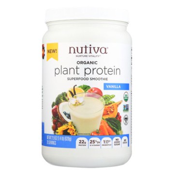 Organic Plant Protein Vanilla 21.9 Oz by Nutiva