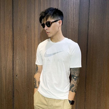 美國百分百【全新真品】NIKE AIR系列 短袖 棉質 T恤 logo 上衣 休閒 T-shirt 男 白色 K361