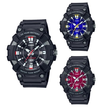 CASIO 冒險王10年電力運動休閒錶-共三色(MW-610H系列)/49mm / 考試錶