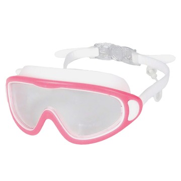 Butterfly Fish 蝴蝶魚 兒童大框防霧泳鏡 SG901 大鏡片PC 鏡帶矽膠  13.5cm  粉白色  1個