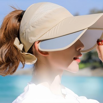 JAR嚴選 時尚運動可伸縮遮陽棒球太陽帽 - 米色  均碼  1個