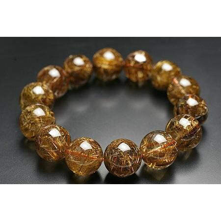 17mm花火レッドルチルブレスレット　レア品