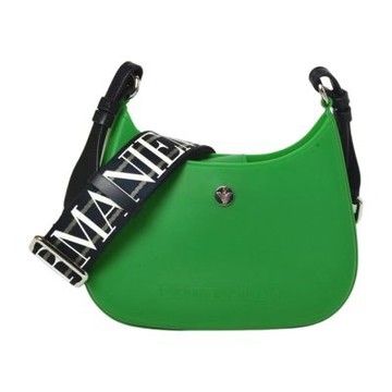 Emporio Armani 果綠色 Hobo 橡膠材質織布印花肩帶果凍斜背包