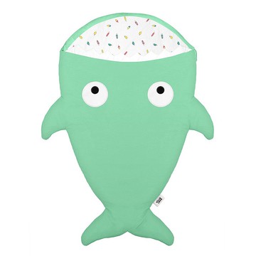 BabyBites鯊魚咬一口純棉嬰幼兒多功能睡袋-青草綠