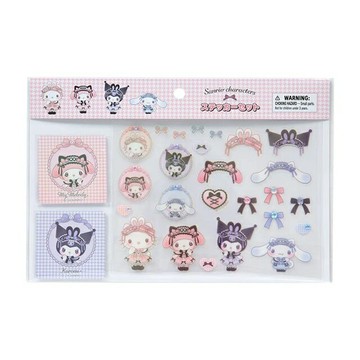 小禮堂 Sanrio 三麗鷗 造型貼紙組 29枚入 (緞帶風格)