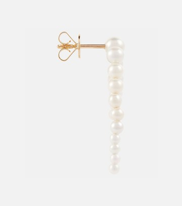 Sophie Bille Brahe Petite Perle Nuit 14Kt gold and pearl earrings