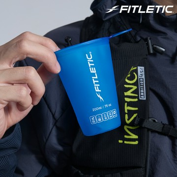 Fitletic Pace Cup 跑步輕量摺疊軟式水杯 PC20 藍色 (200ml)｜跑步 路跑 慢跑 越野跑 馬拉松