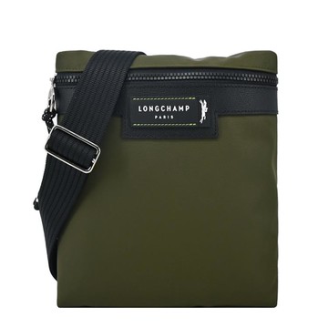 LONGCHAMP LE PLIAGE ENERGY系列再生尼龍直式斜背包（卡其綠）_廠商直送