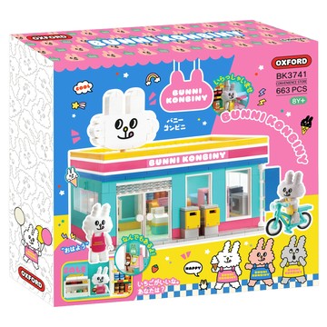 OXFORD TOY BUNNI KONBINY 兔子便利商店 超商場景積木組  混和顏色  1套