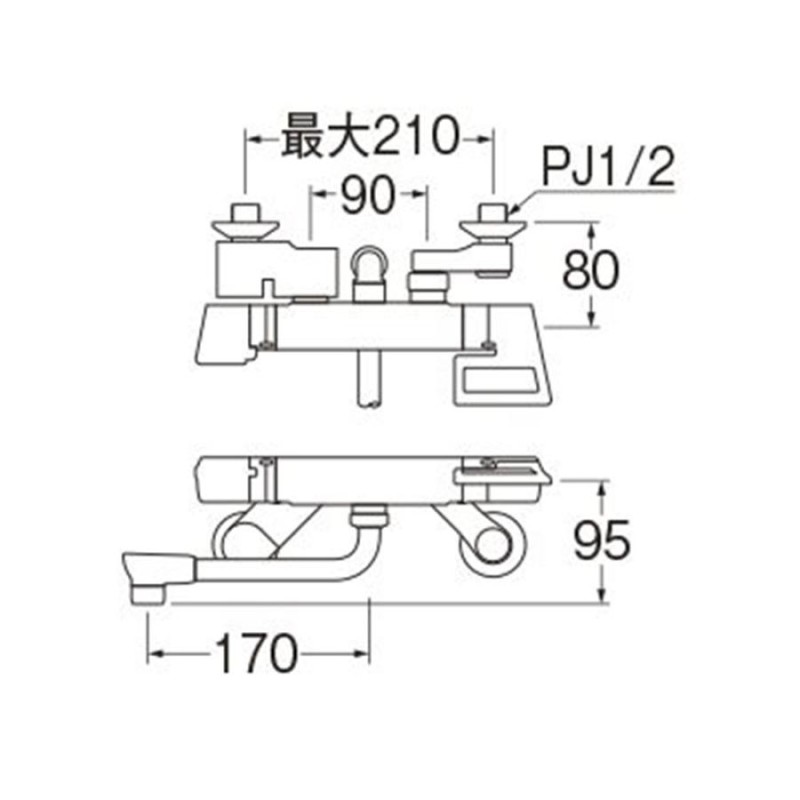 SANEI サーモシャワー混合栓 SK181DC-13 - 4