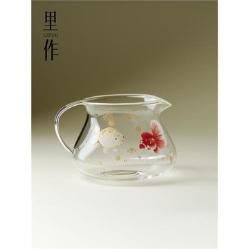 里作 原創金玉滿堂玻璃公道杯新中式茶道分茶器茶具茶道配件茶海