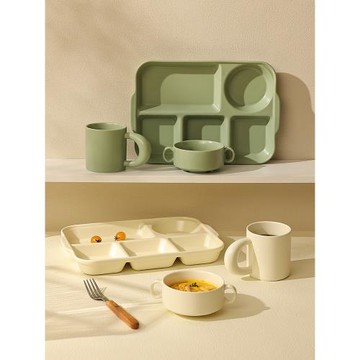 早餐分格盤一人食兒童吃飯盤寶寶專用盤子分餐盤減脂輕食減肥餐盤