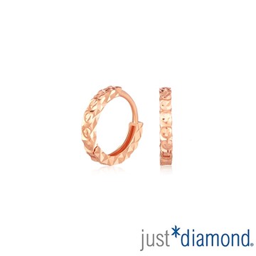 【Just Diamond】印記之美(大) 18K玫瑰金耳環(網路限定)