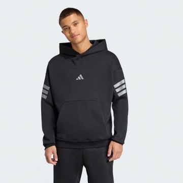 adidas 愛迪達 長袖上衣 男 帽T M FI 3S HD HLD 黑 JX1956(S3159)