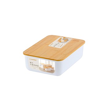 KEYWAY 《真心良品》雅竹1號竹蓋收納盒2.8L-2入組
