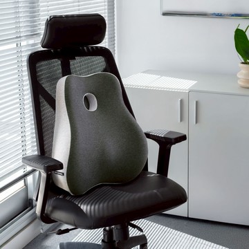 寢室安居 慢回彈太空記憶棉舒壓護腰靠墊  44 x 38 x 12cm  拚色加高款