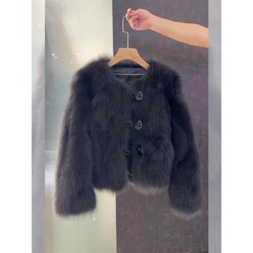 (免運)2025年新款皮毛一體加厚小香風仿獺兔毛皮草外套女冬季年輕款高端