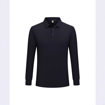 新款潮流2025秋冬男士時尚色翻領修身休閑長袖簡約新品POLO衫廠家鑫弘-衣錦男裝
