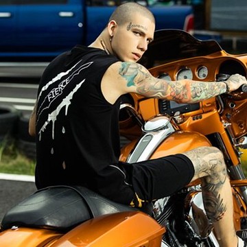 現貨+預購 無袖T恤休閒上衣-後背個性抓痕印花男打底衫2色73sq13【獨家進口】【米蘭精品】