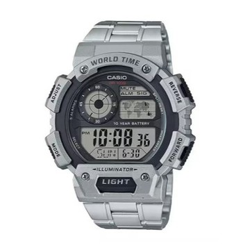 手錶 CASIO 電子男錶 不鏽鋼錶帶 防水 LED照明 AE-1400WHD