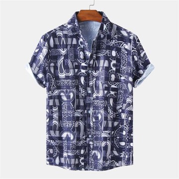 2021 summer men's shirt casual top男士時尚休閑寬松襯衫短袖